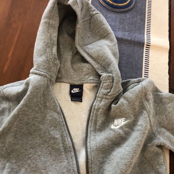 Nike Boys Gray Hooded Sweatshirt - Picture 2 of 4